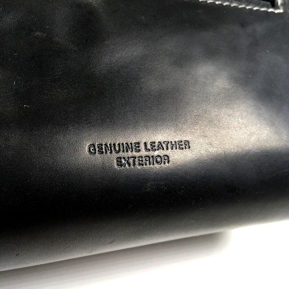 Buxton Black Leather Multicompartment Zip Clutch Wallet - Picture 11 of 12